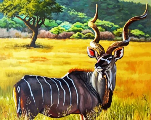 Kudu Animal paint by numbers