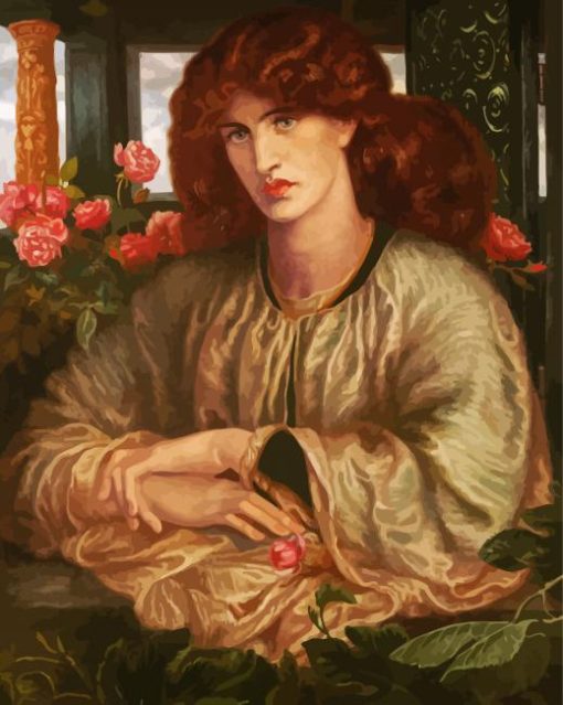 La Dona Della Finestra Rossetti paint by numbers