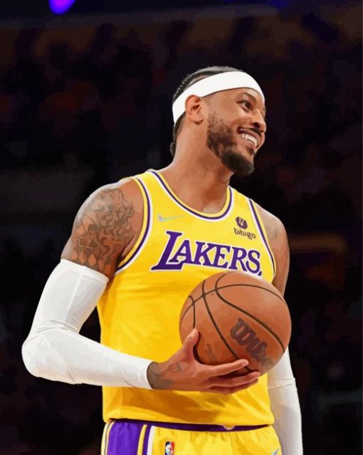 Lakers Carmelo Anthony paint by number