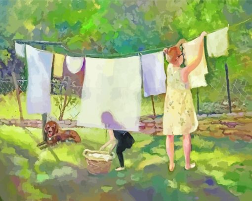 Laundry Day Art paint by number