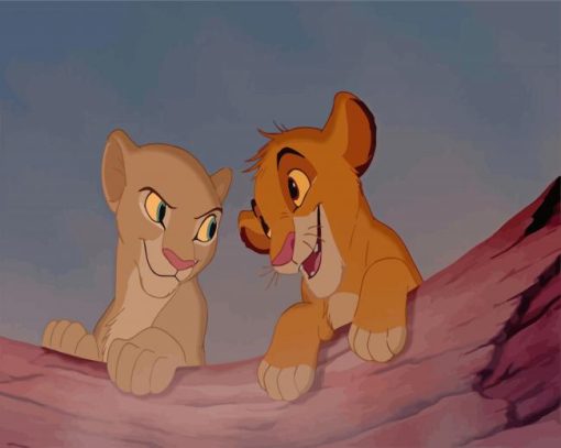 Lion King Simba And Nala paint by numbers