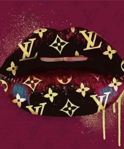 Loui Vuitton Lips paint by number