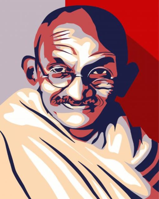 Mahatma Gandhi Pop Art paint by number