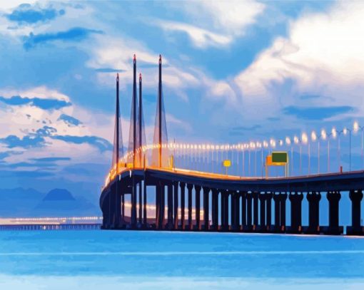 Malaysia Penang Bridge paint by number
