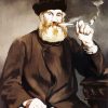 Man Smoking Pipe Art paint by number