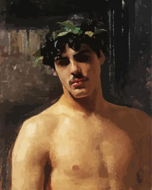Man Wearing Laurels By Sargent paint by numbers