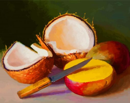 Fresh Mango And Coconut paint by numbers