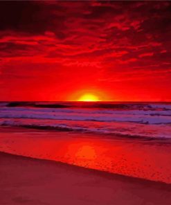 Manly Sunrise paint by numbers