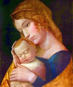 Maria With The Sleeping Child Mantegna Art paint by number