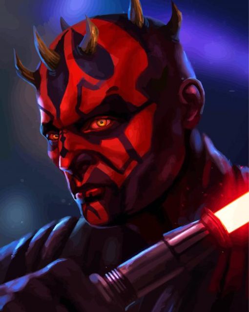 Maul Star Wars paint by numbers