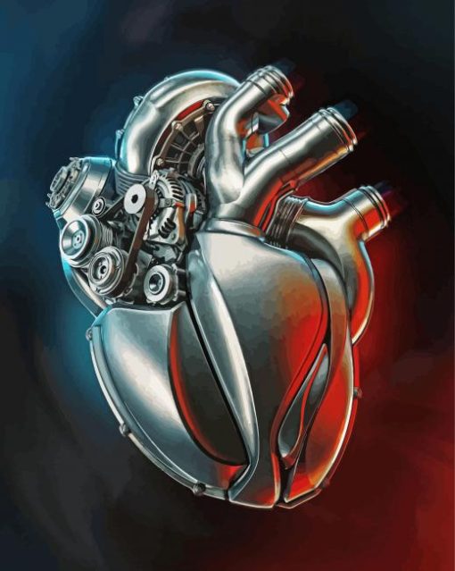 Mechanical Heart paint by numbers