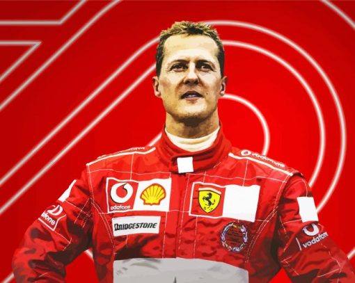 Michael Schumacher Race Car Driver paint by numbers