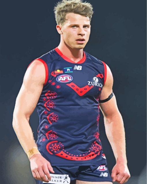 Mitch Hannan AFL Player paint by numbers