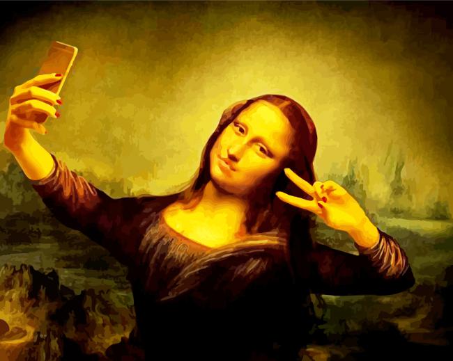 Mona Lisa Selfie paint by numbers