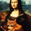 Mona Lisa With Cat paint by number