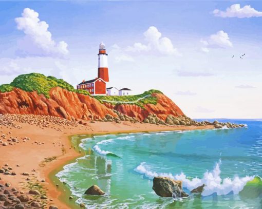 Montauk Point State Park New York paint by number
