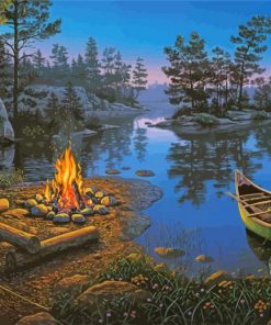 Moonlight Campfire paint by numbers