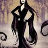 Morticia Addams Art paint by numbers