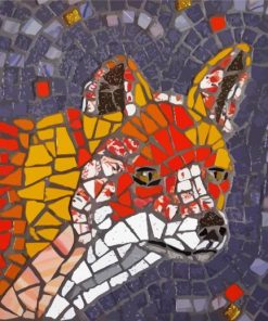 Mosaic Fox Art paint by number