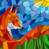 Mosaic Fox paint by number