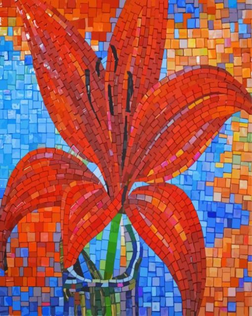 Mosaic Lily paint by number