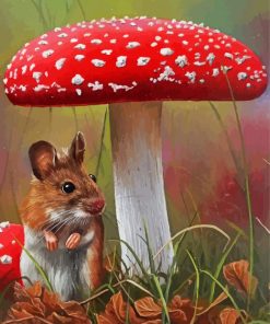Mouse Under Toadstool paint by number