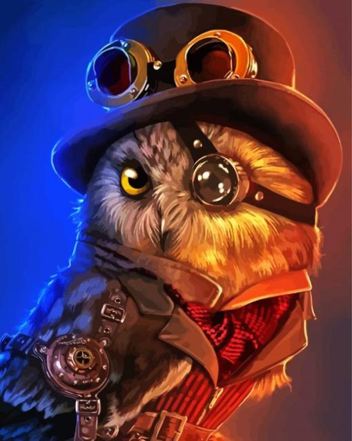 Steampunk Owl Art paint by numbers paint by numbers