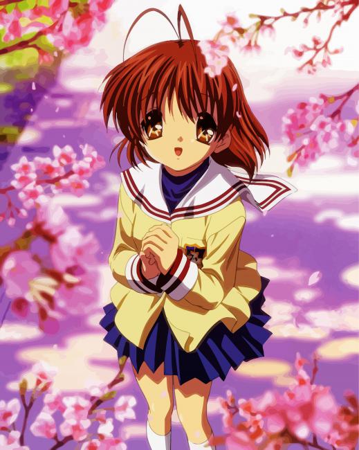 Aesthetic Clannad Anime Characters Paint By Numbers 