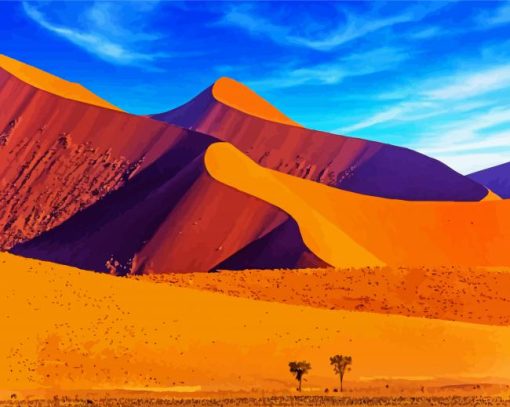 Namibia Desert Landscape paint by number