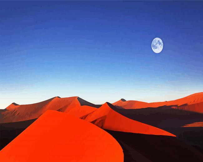 Namibia Desert Moonlight paint by number