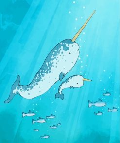 Narwhal Art paint by number