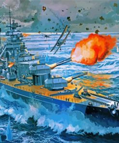 Navy Battleship paint by number