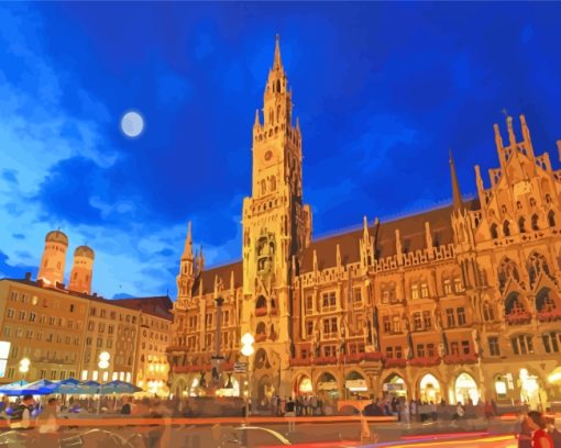 New Town Hall Munich Germany paint by number