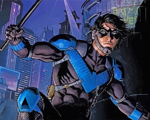 Nightwing Hero paint by numbers