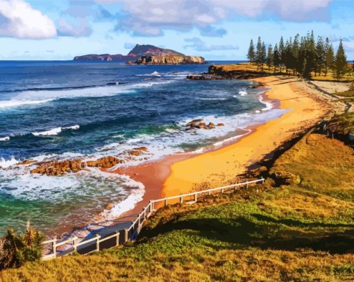 Norfolk Island paint by number