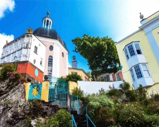 North Wales Portmeirion paint by number