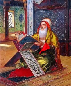 Old Muslim Man paint by number