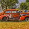 Old Rusted Car paint by number