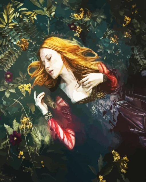 Ophelia In Water paint by number