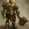 Orc Monster Warrior paint by number