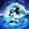 Orcas Wave paint by number