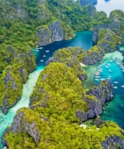 Palawan Island paint by number