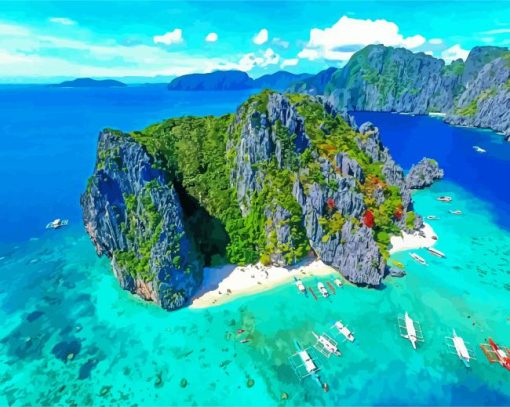 Palawan Philippines paint by number