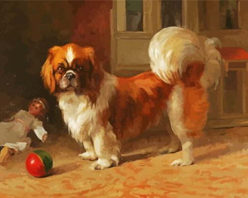 Pekingese Puppy paint by number