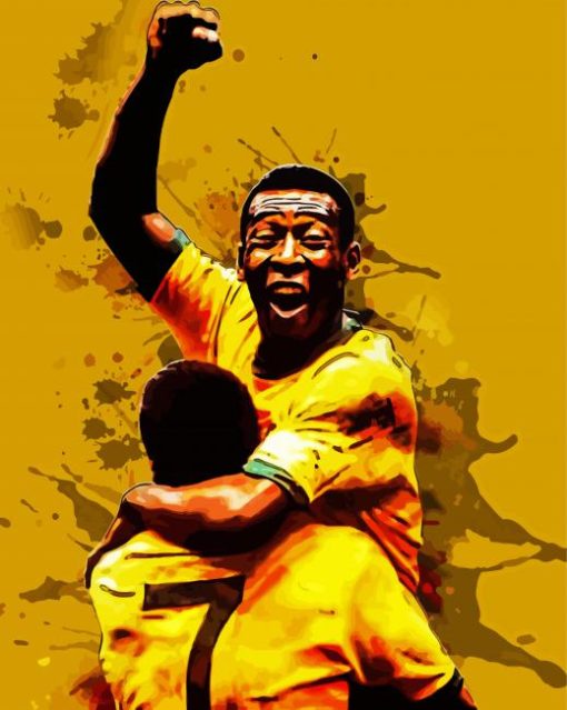 Pele Footballer paint by number