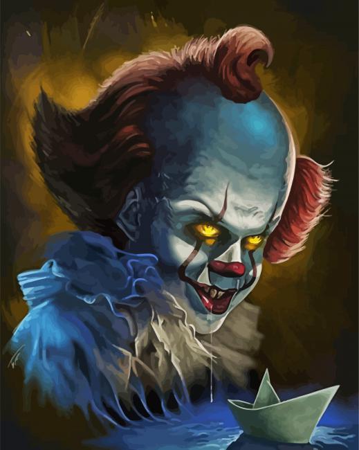 scary clown paintings