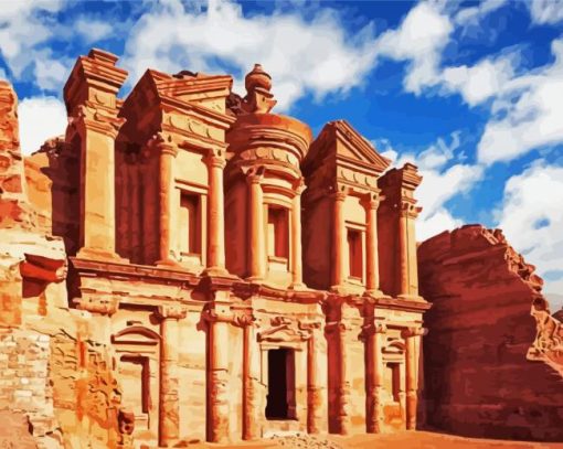 Petra Monument paint by number