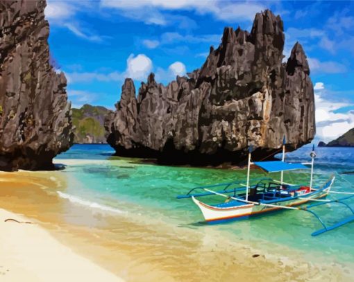 Philippines Palawan Island paint by number