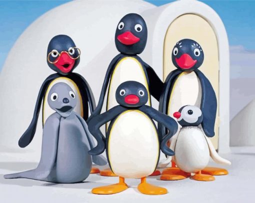 Pingu paint by number