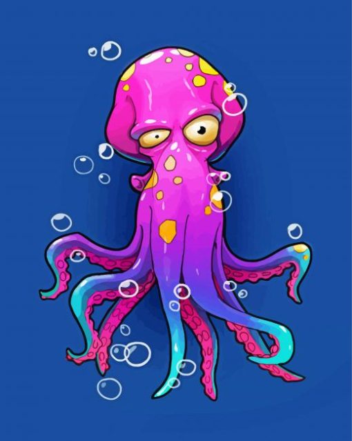 Pink Octopus paint by numbers
